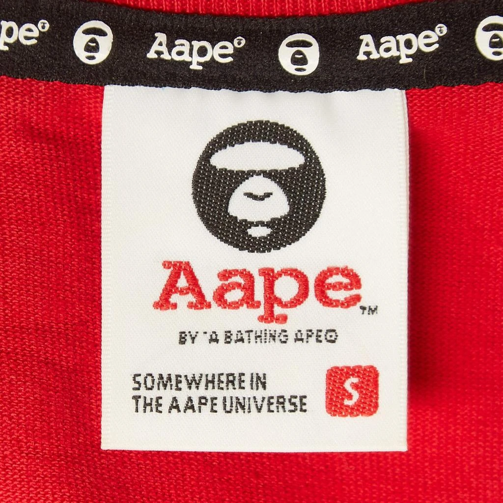 A Bathing Ape A Bathing Ape Red Digital Printed Cotton Knit Crew Neck T-Shirt S 5