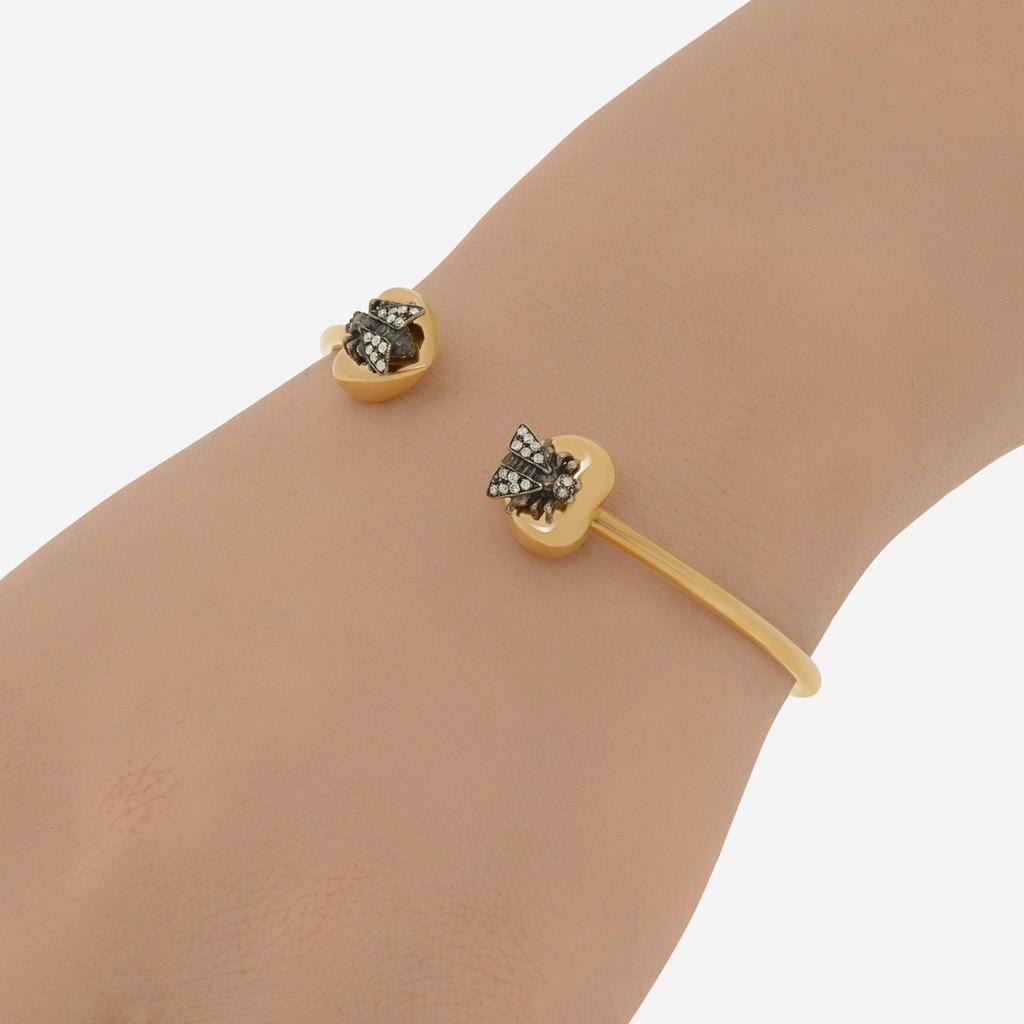 Gucci Gucci Le Marche Des Merveilles 18K Yellow Gold and Sterling Silver, Diamond Cuff Bracelet YBA433753001017