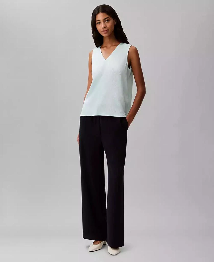Calvin Klein Women's Textured Plissé V-Neck Tank Top 3