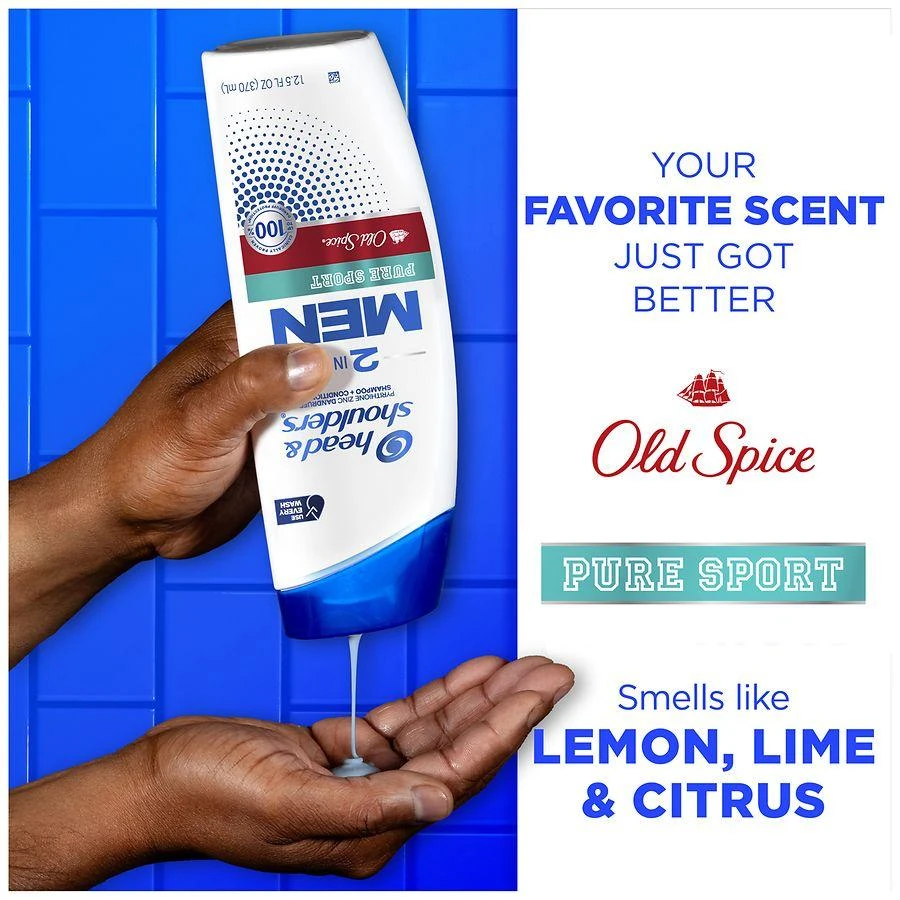 Head 
Shoulders 2 in 1 Dandruff Shampoo and Conditioner Old Spice Pure Sport 6