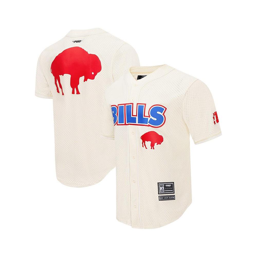 Pro Standard Men's Cream Buffalo Bills Retro Classic Mesh Button-Up Shirt