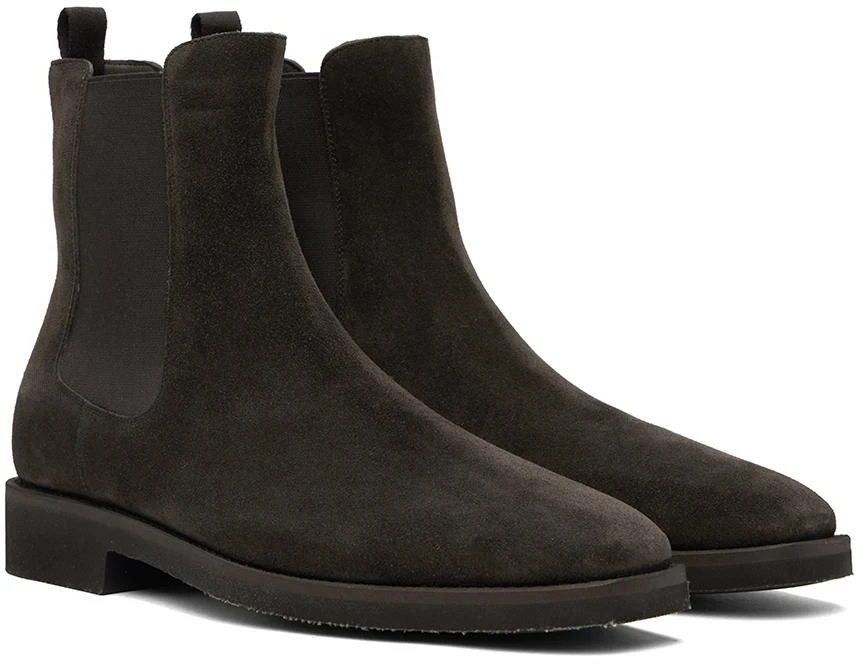 Tom Ford Brown Suede Light Sole Chelsea Boots 4