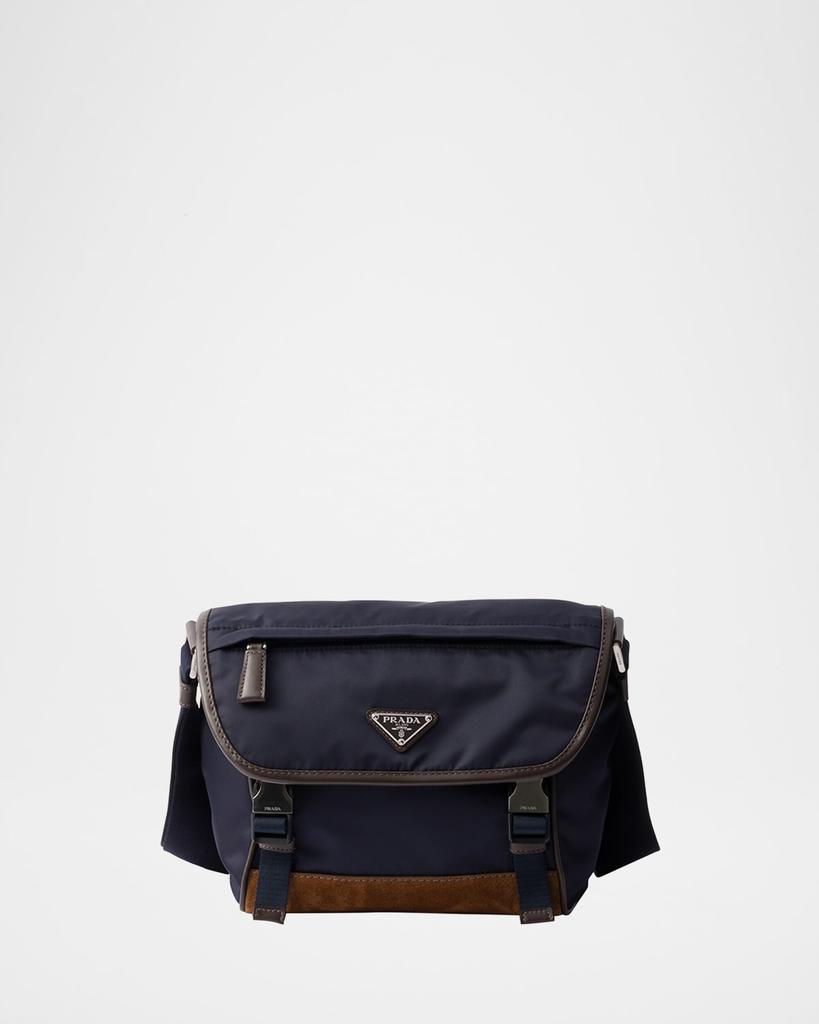 【関税込み】PRADA medium crossbody bag in Re-Nylon and suede Prada Medium Re-Nylon and Suede Shoulder Bag - Shoulder Bags