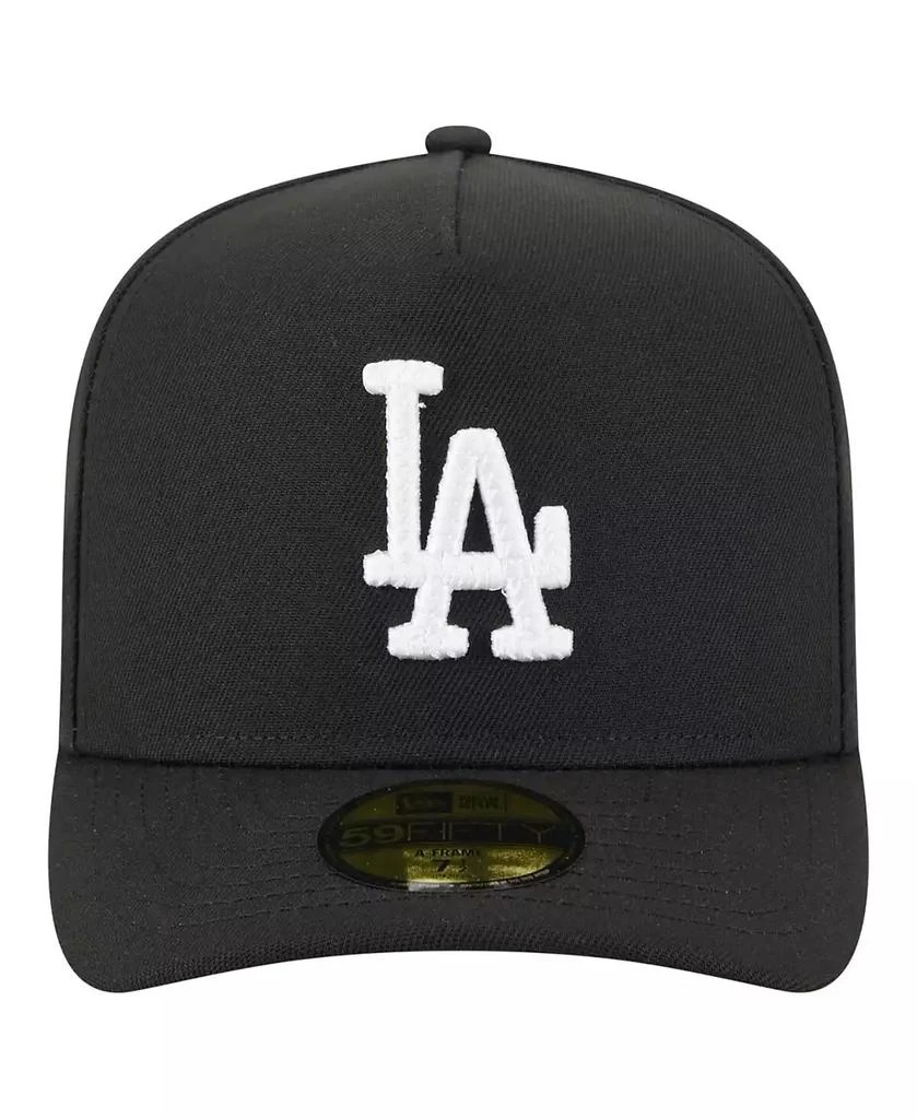 New Era Men's Black Los Angeles Dodgers Script Safety Pin 59FIFTY A-Frame Fitted Hat 2