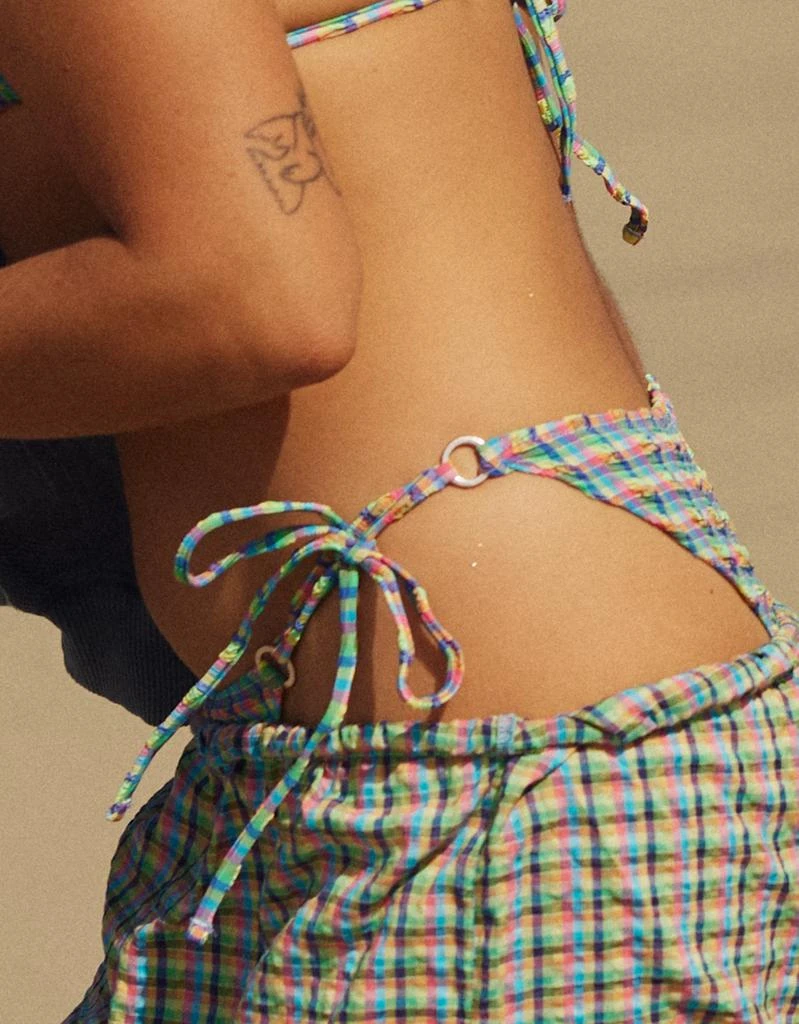 Aerie Aerie Gingham Cheekiest Ties Bikini Bottom 1