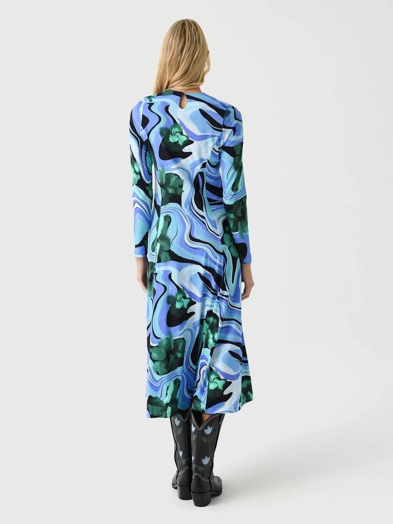 De Loreta Nono Dress In Marmol Verde