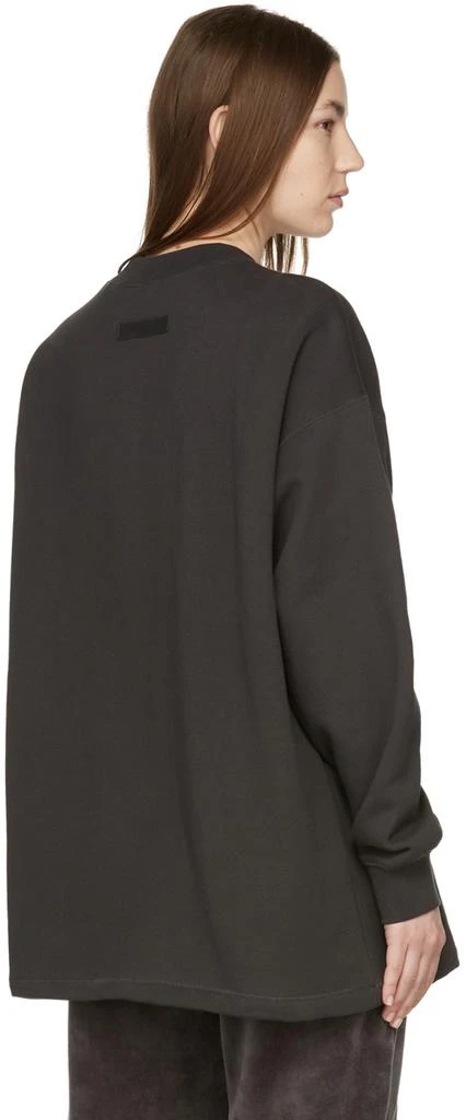Essentials Black Relaxed Crewneck Sweatshirt 3