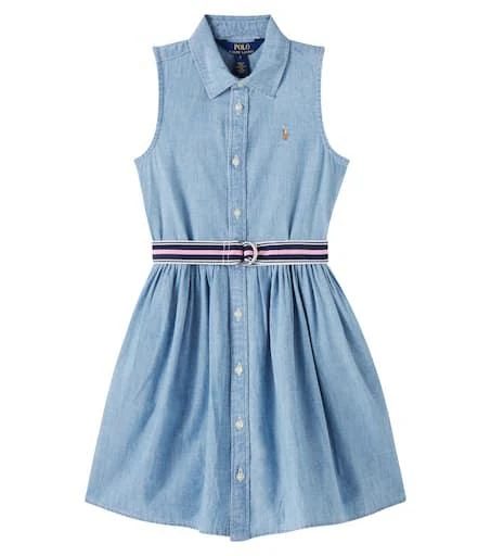 Ralph Lauren Belted cotton chambray shirt dress