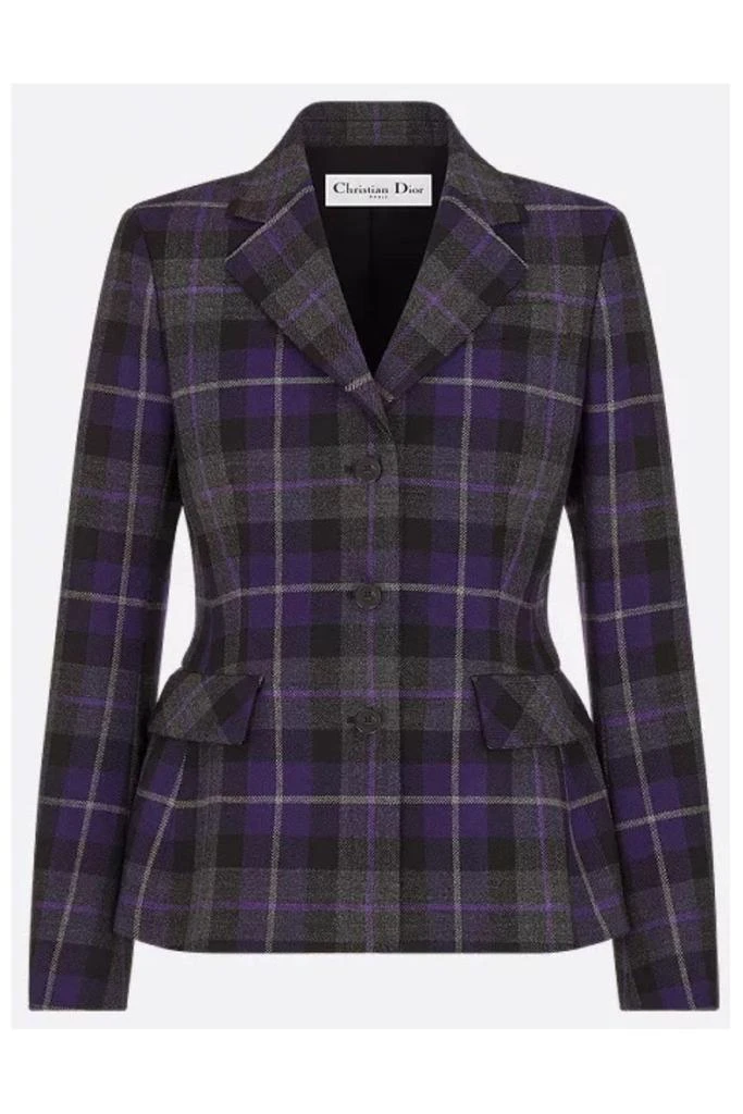 Dior Dior Checkered Button-Up Fitted Jacket 1