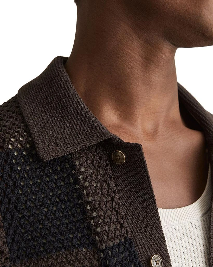 REISS Alfred Short Sleeve Crochet Shirt 4