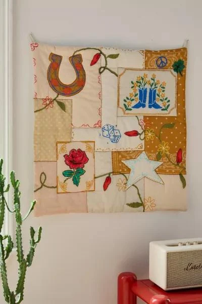 Urban Outfitters Millie Printed Icon Quilted Tapestry 1
