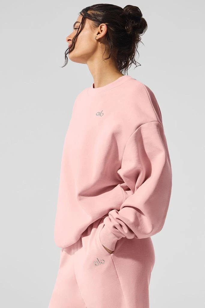 Alo Accolade Crew Neck Pullover - Pink Quartz 6