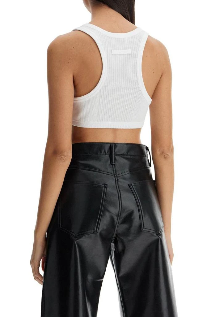 Jean Paul Gaultier cropped tank top with overall-style 3