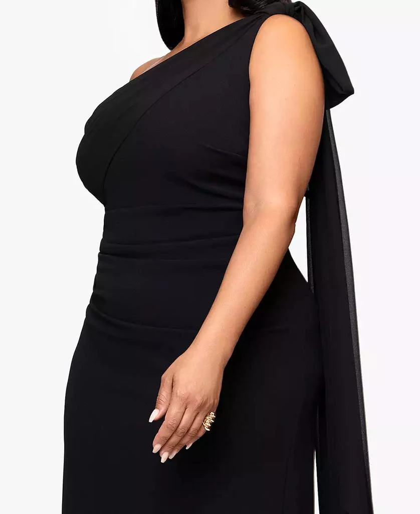 sachin and babi light blue dress Eliza J Plus Size Ruffled One-Shoulder Dress