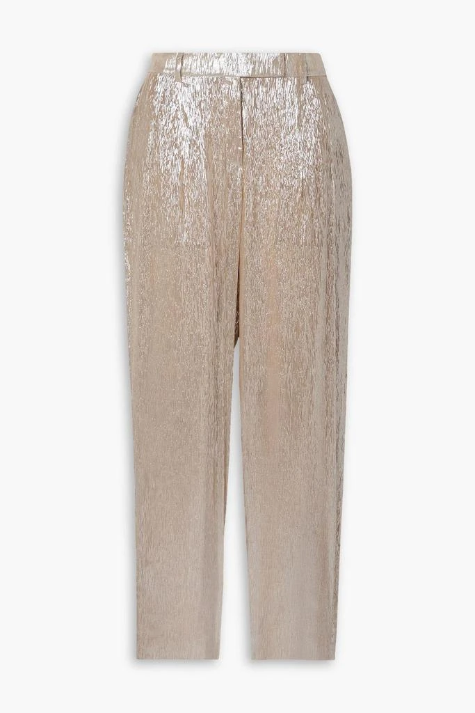 Partow Bacall silk-blend lamé tapered pants 1