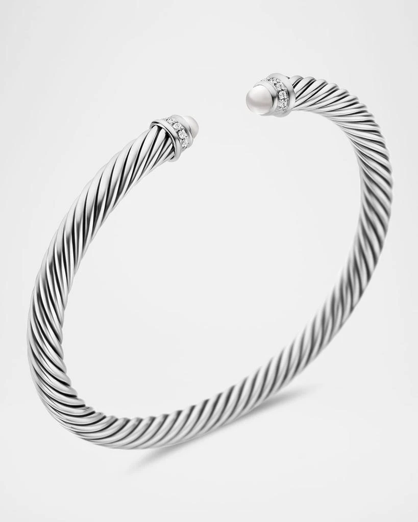 David Yurman Cable Bracelet with Gemstone and Diamonds in Silver 3