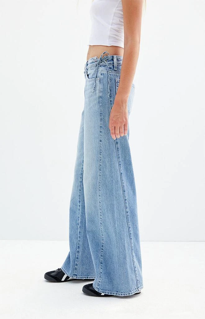 PacSun Casey Low Rise Baggy Jeans Tie Side Medium Indigo 3