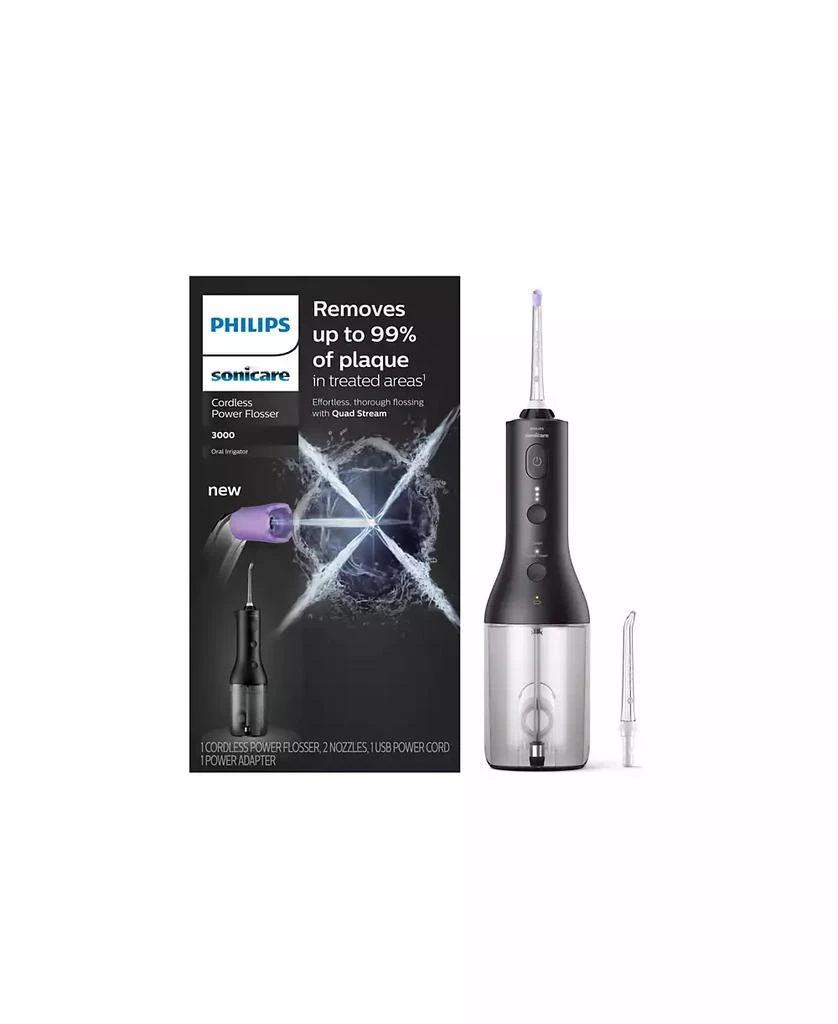 Sonicare Philips Black Cordless Power Flosser 3000
