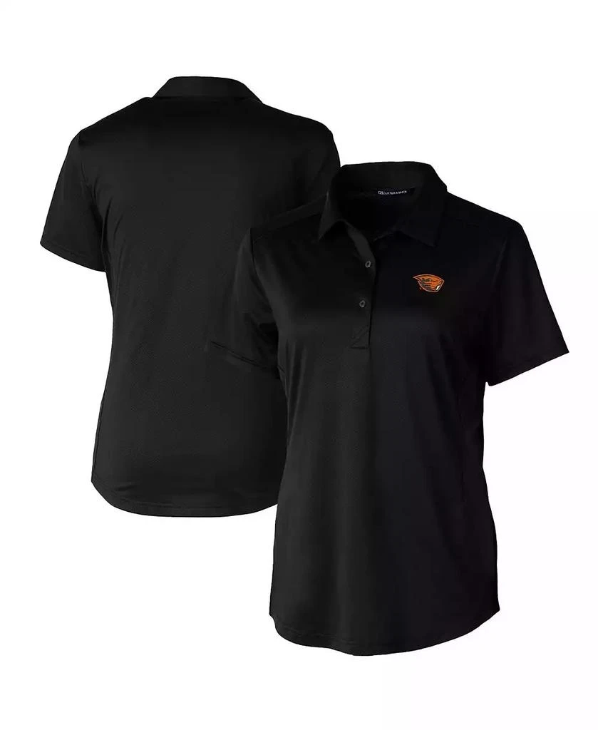Cutter & Buck Women's Black Oregon State Beavers Prospect Textured Stretch Polo Top 1