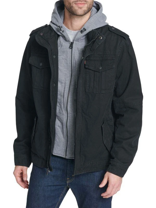 Levi's Faux Shearling Lined Bib Utility Jacket 4