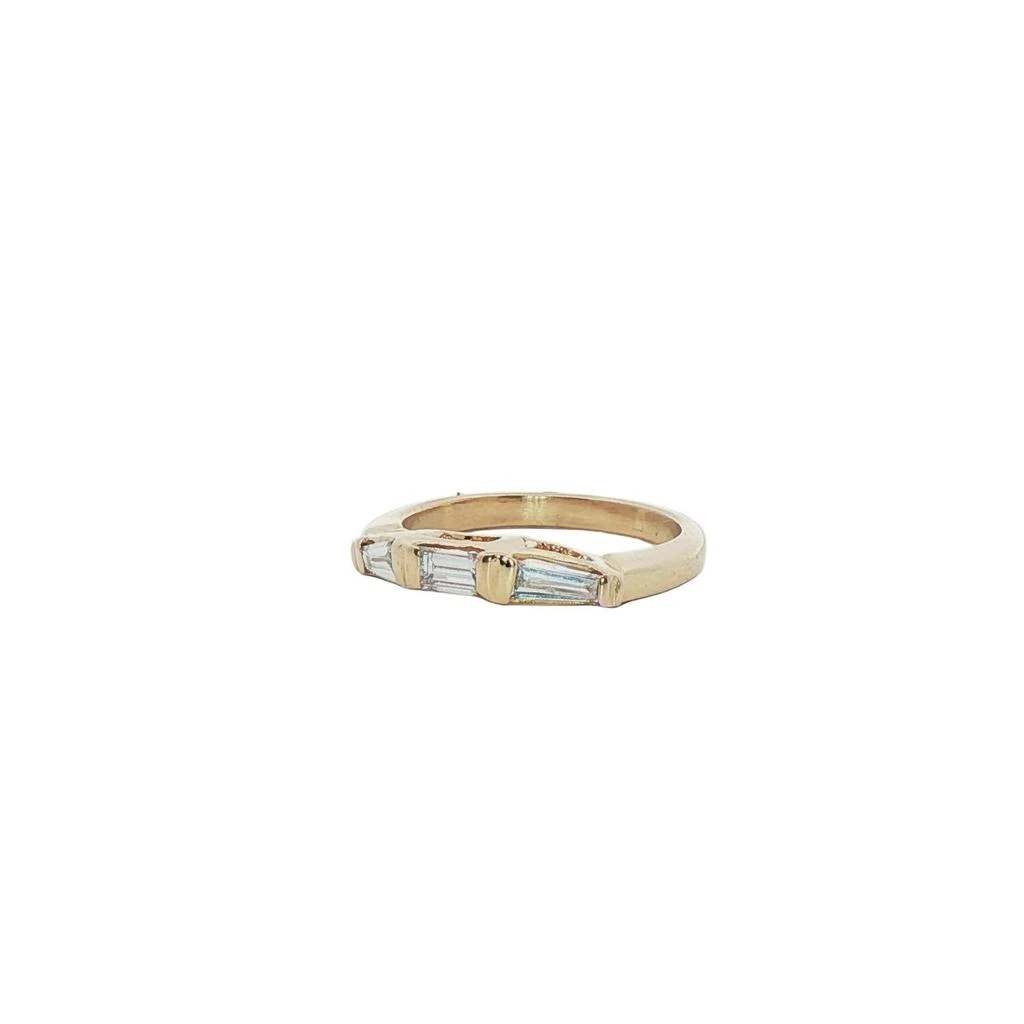 Normani Normani - Women's 3 Stone Baguette Wedding Band Ring 2