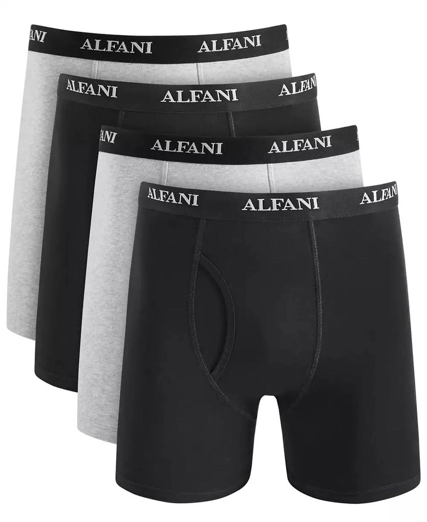 Alfani Men's 4-Pk. Moisture-Wicking Cotton Boxer Briefs, Created for Macy's 1