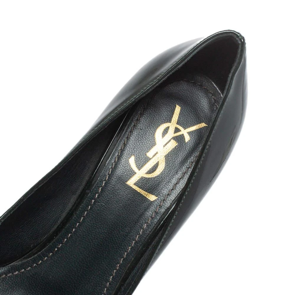 Yves Saint Laurent Saint Laurent Green Patent Leather Pumps Size 38.5 7