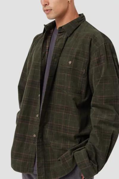 Barney Cools Barney Cools Cabin 2.0 Recycled Cotton Corduroy Plaid Shirt