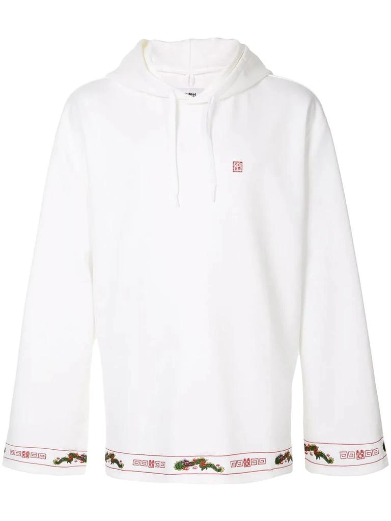 Doublet embroidered oversized cotton hoodie - men 1