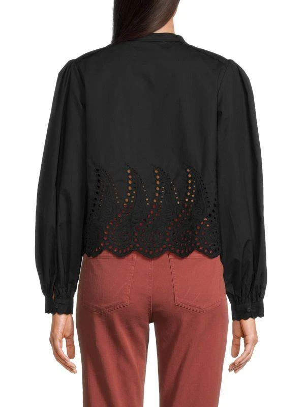 Joie Odette Puff Sleeve Eyelet Shirt 2