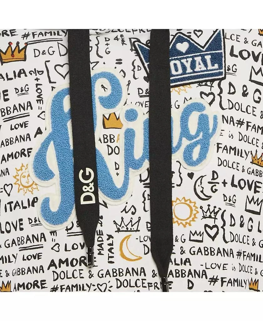 Pre-Owned Dolce 
Gabbana Men
s White Graffiti Print Jersey Cotton Knit Sweatshirt 4