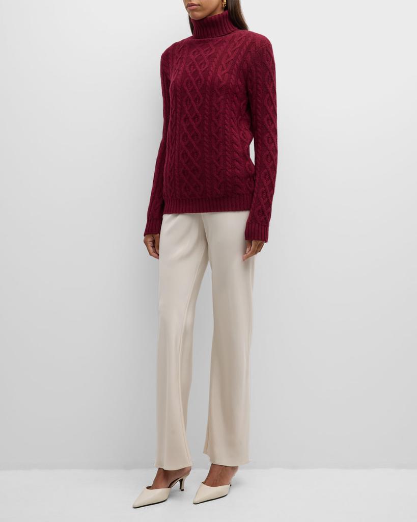 TSE Cashmere Cashmere Cable-Knit Turtleneck