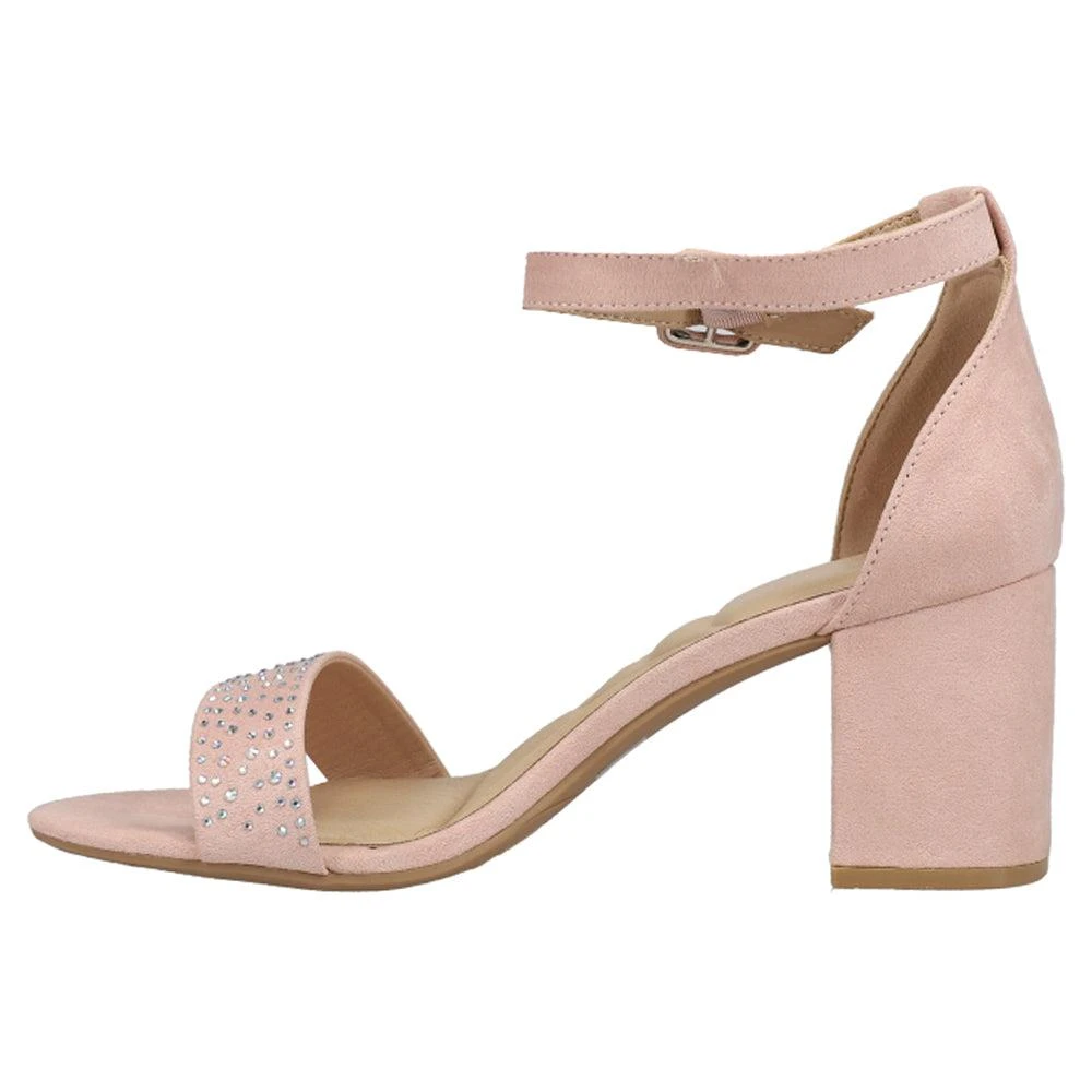 CL By Laundry Jolly Rhinestone Block Heel Ankle Strap Sandals 3