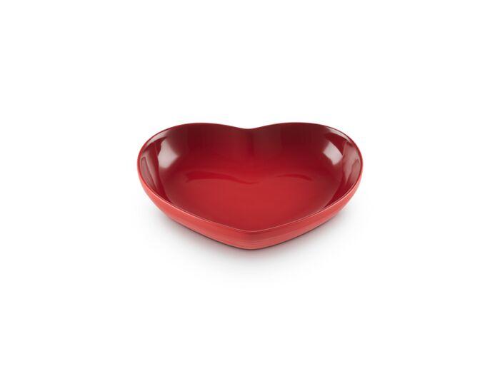 le creuset Assiette creuse Coeur en céramique cerise