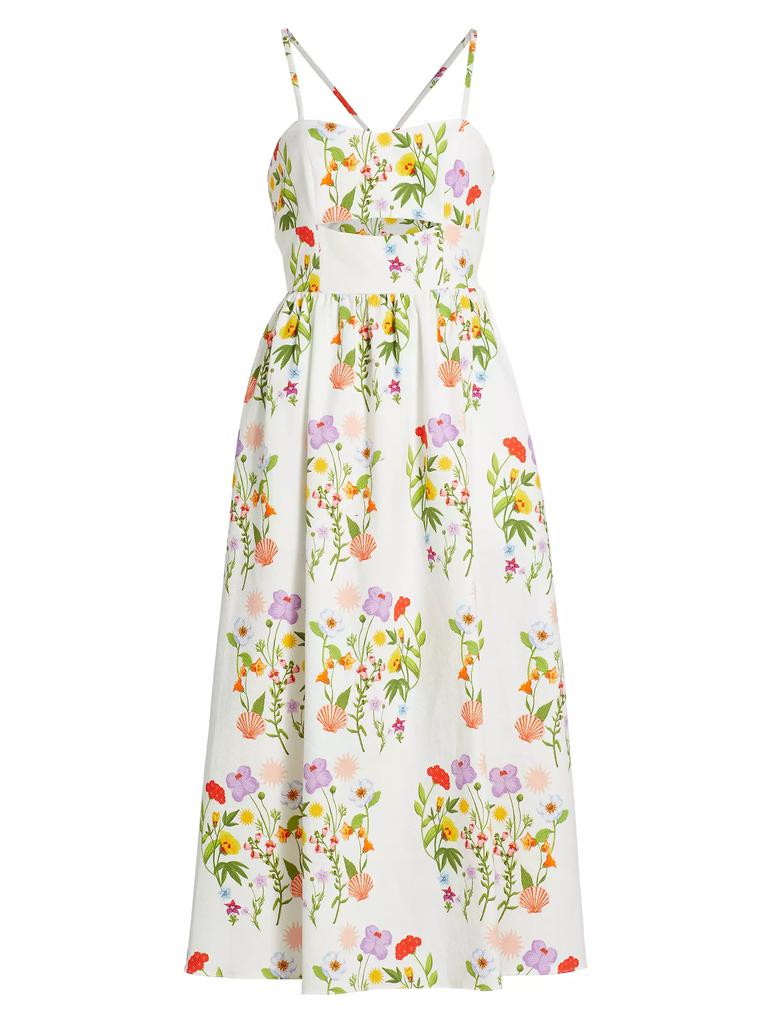 Borgo de Nor Jordan Floral Cut-Out Midi-Dress