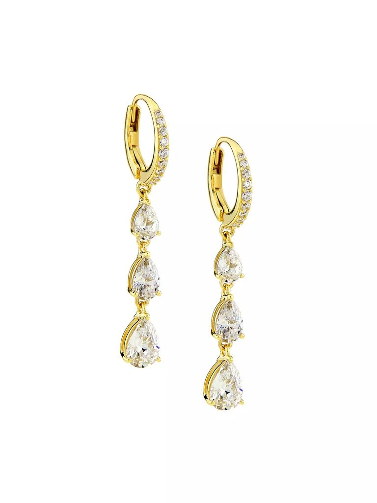 Adriana Orsini Willow CUbic Zirconia Huggie Hoop Earrings 1