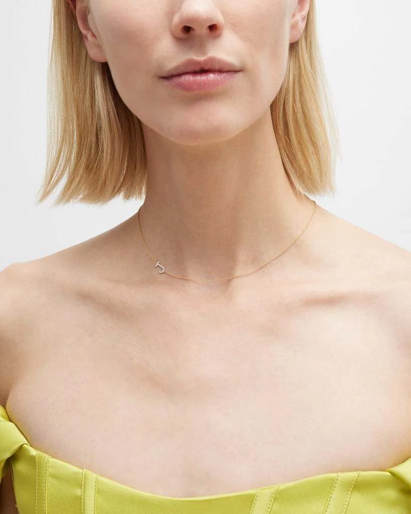 Zoe Lev Diamond Asymmetrical Initial Necklace, J 2