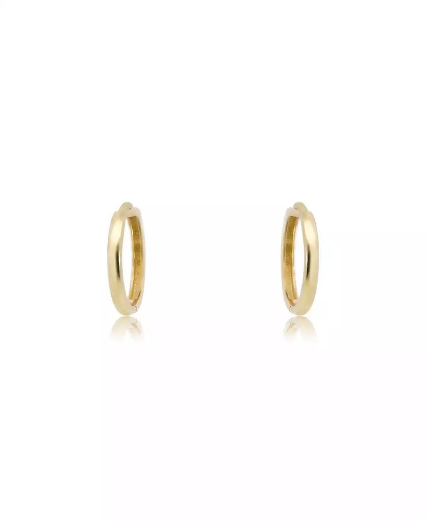 The Lovery Gold Huggie Hoop Earrings 14K Yellow Gold 12 x 2 millimeters
