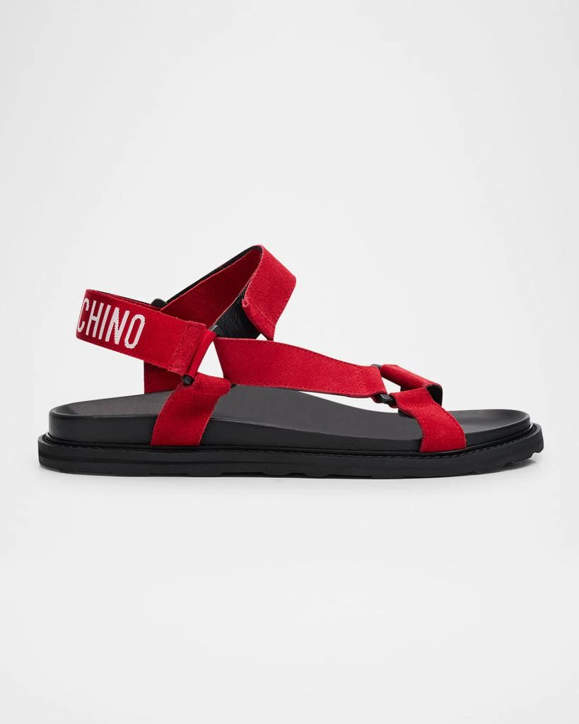 Moschino Men's Leather and Suede Sandals 1