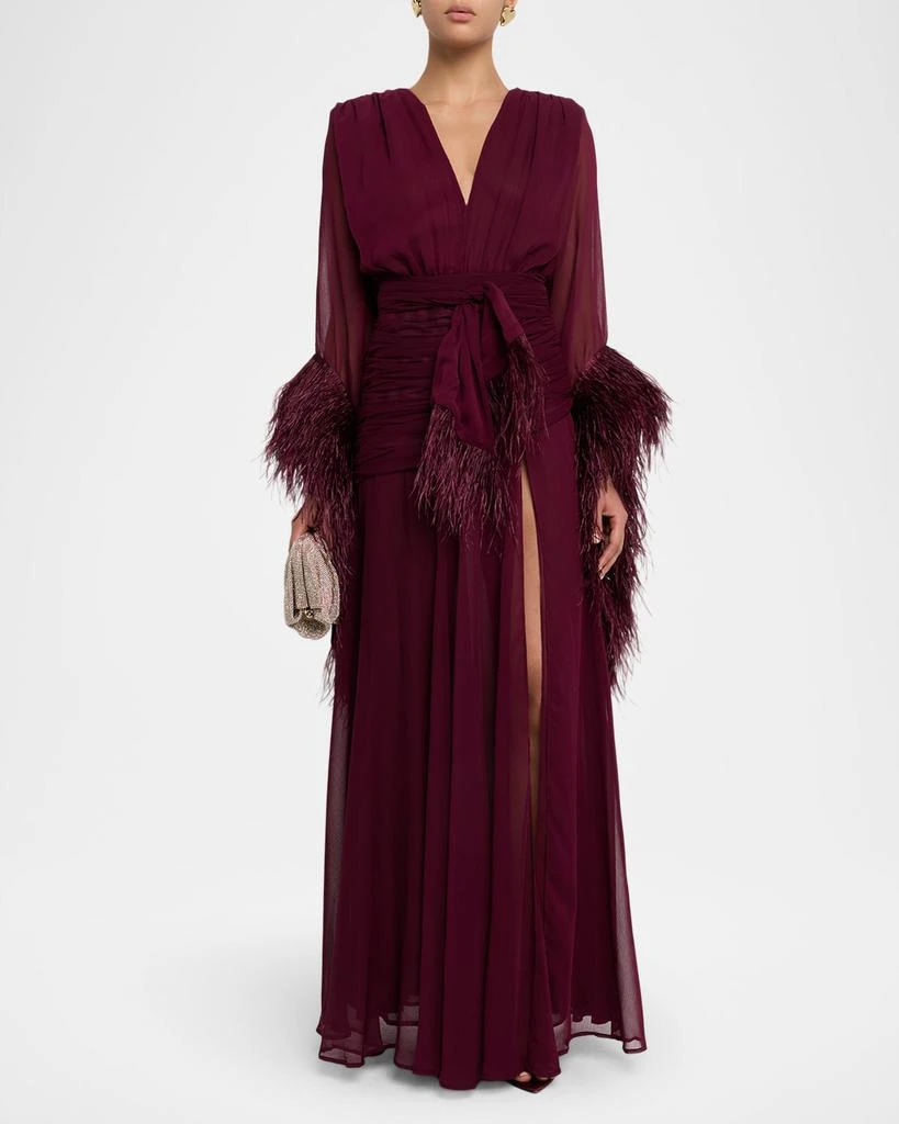 white christmas dresses HACCHIC Couture Off Shoulder Midi Dress in Nude