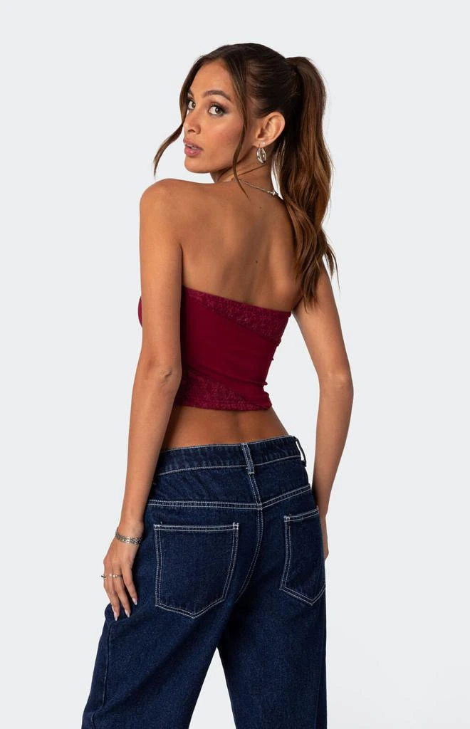 Edikted Lace Patchwork Tube Top 5