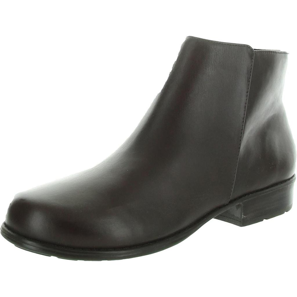 Walking Cradles Womens Zipper Leather Ankle Boots
