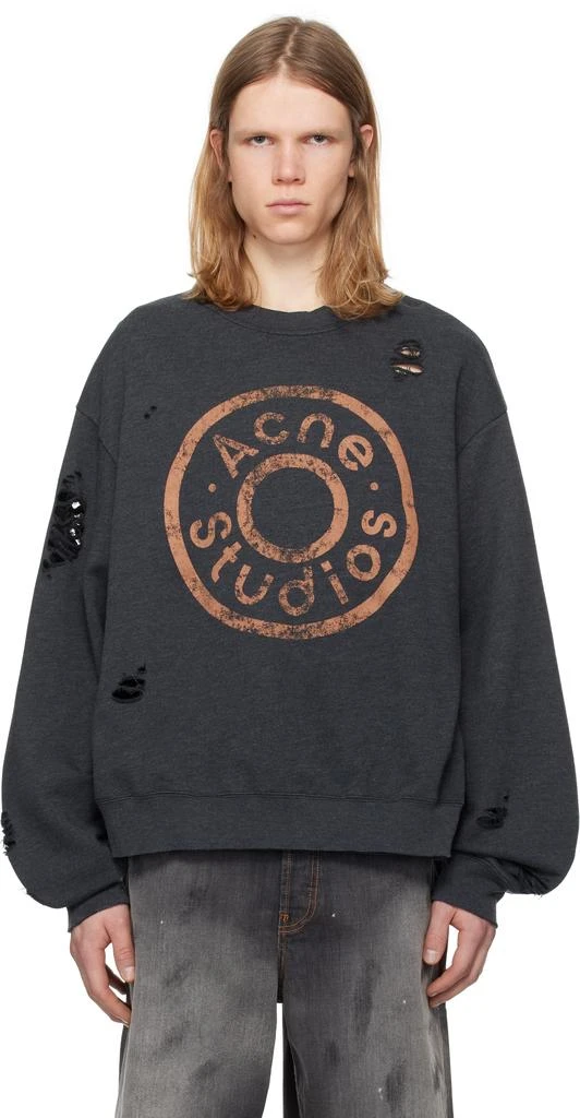 Acne Studios Black Printed Logo Sweatshirt 1