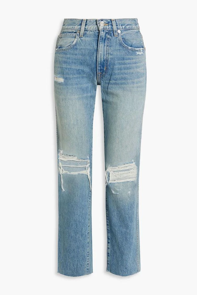 SLVRLAKE Hero distressed high-rise slim-leg jeans 1