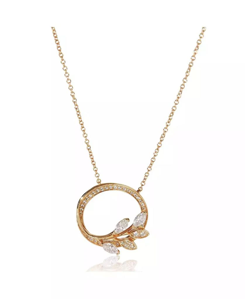 Pre-Owned Tiffany 
Co Rose Gold Diamond Victoria Vine Pendant