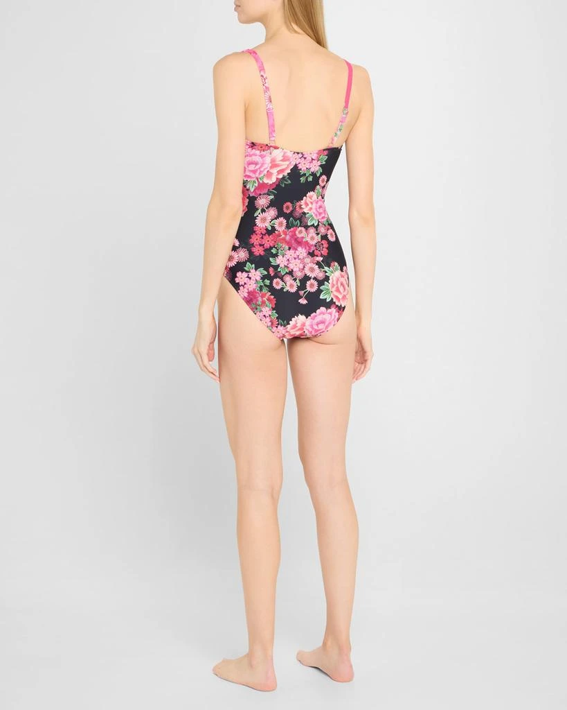 Johnny Was Blum Ruched One-Piece Swimsuit 3