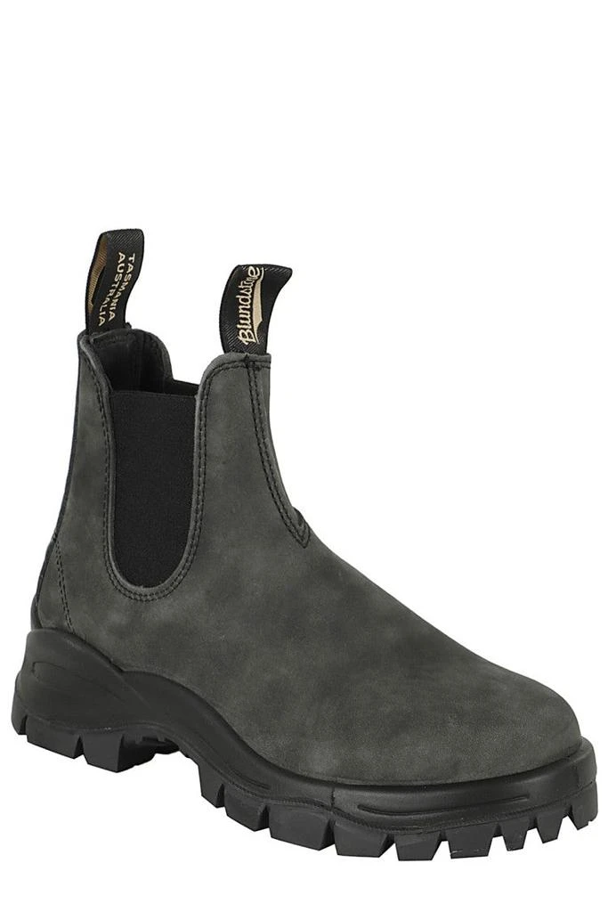 Blundstone Washed Grey Lug Boots With Elastic Side Inserts 2