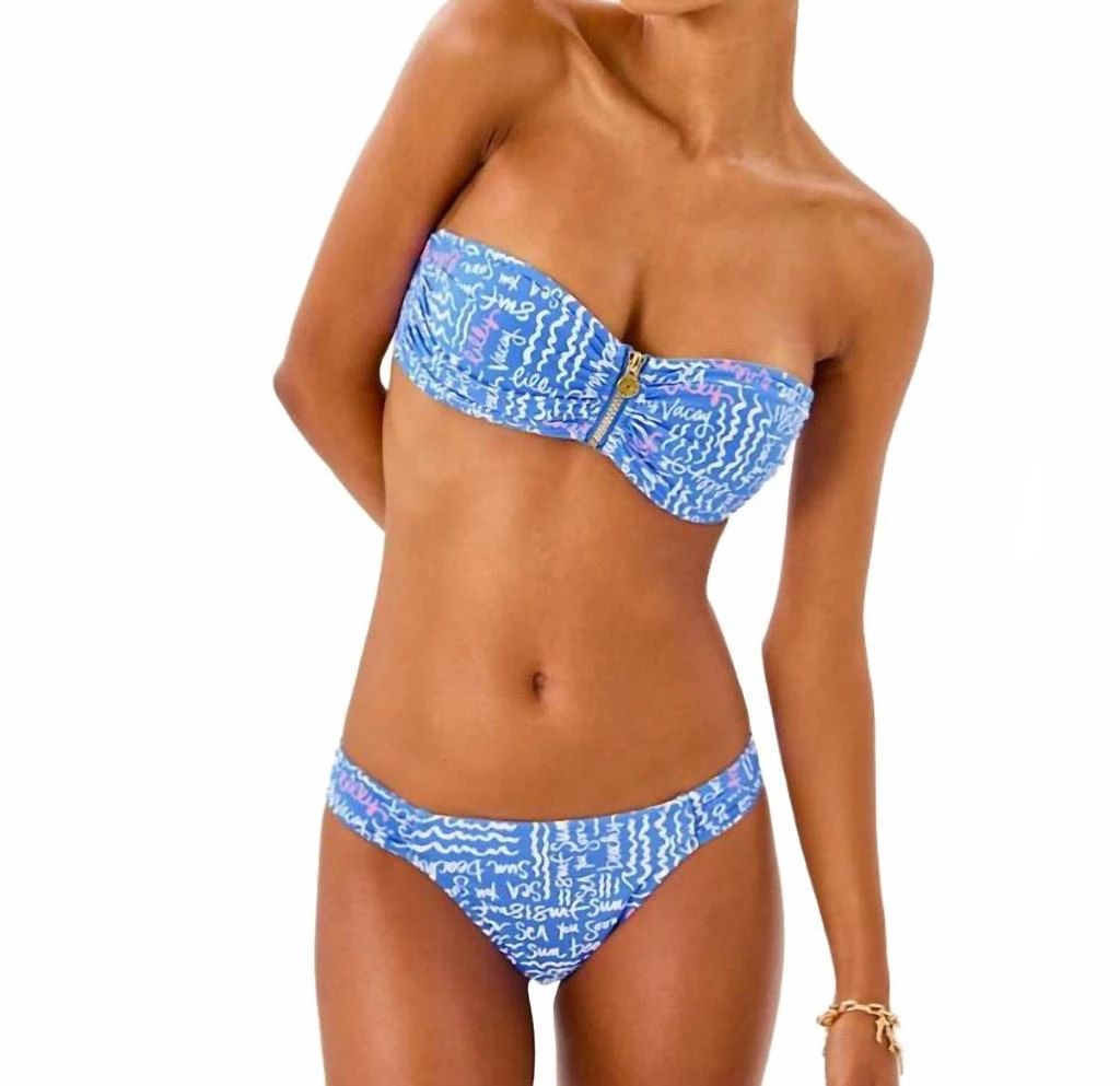 Lilly Pulitzer Genya Bandeau Top In Blue 2