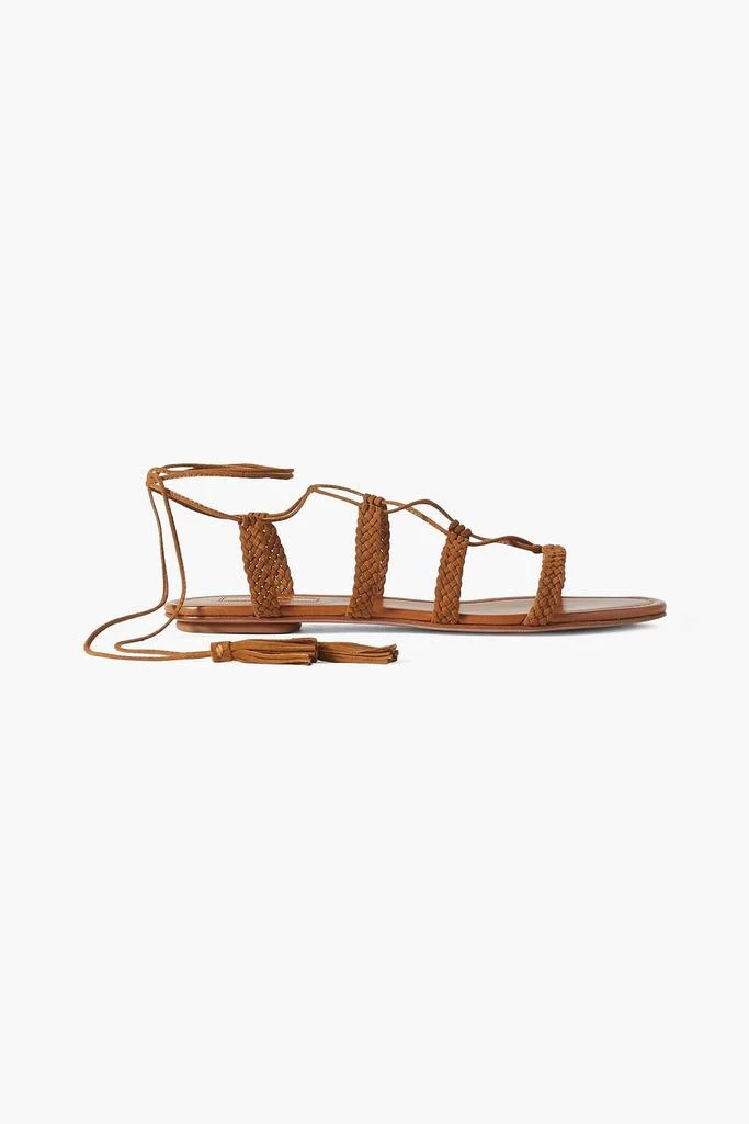 Aquazzura Stromboli braided suede sandals 1