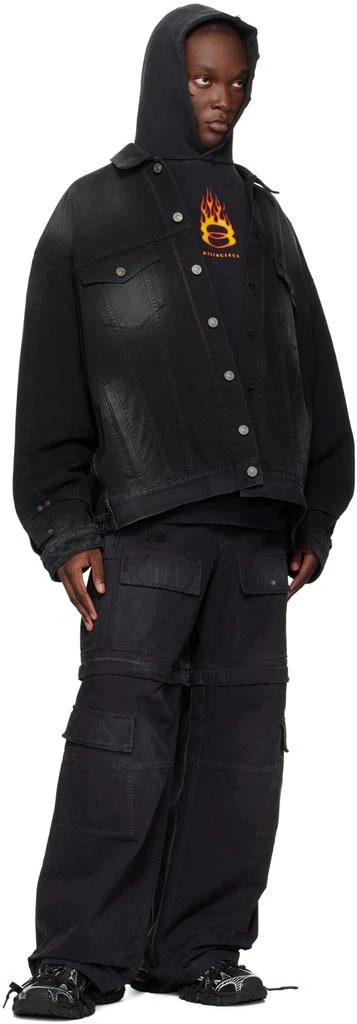Balenciaga Black Graphic Hoodie 4